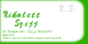 nikolett szijj business card